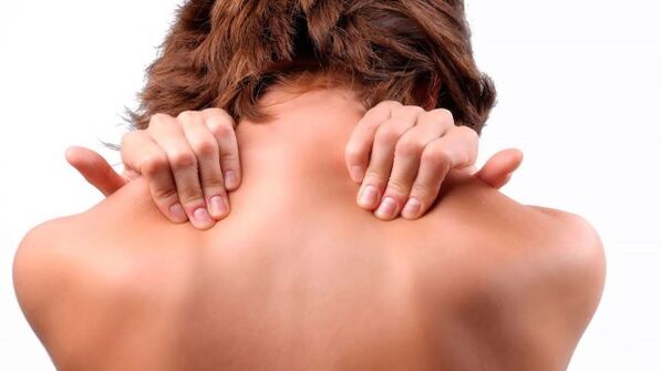 Schmerzen und Muskelkrämpfe mit Osteochondrose der Halswirbelsäule. 