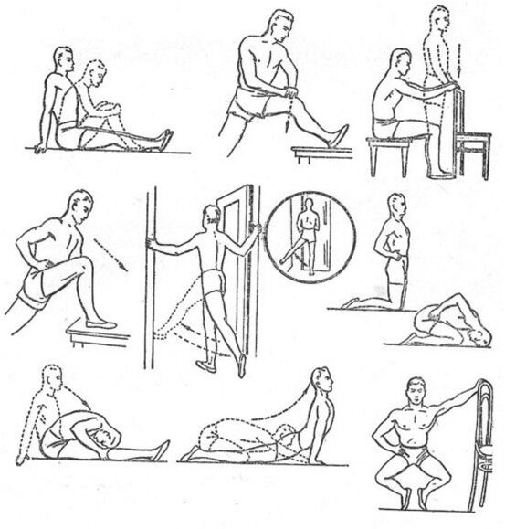 Gymnastik für Osteoarthritis des Kniegelenks