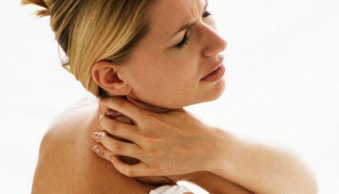 Schmerzen im Nacken aufgrund von Osteochondrose